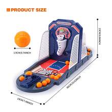 篮球游戏。迷你桌面便携旅行或办公游戏套装，适合室内外使用。趣味运动新奇玩具或礼物，儿童礼物，儿童玩具，室内游戏，儿童户外玩具，益智游戏，空气曲棍球，玩具，儿童玩具，游戏。 - 彩色 - 查看 4