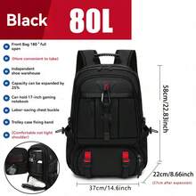 可扩展多功能大容量户外旅行背包 - 彩色 - 查看 14