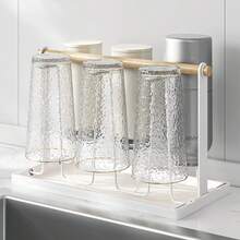 Şarap Kadehi Rafları - Beyaz - Görünüm 6