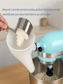 Heavy Duty Plastic Flour Funnel For Stand Mixer - Spill-Proof Design, Compatible With KSM150 And 5-Quart Tilt-Head Stand Mixers, Food For Flour, Eggs - Multicolor - View 4