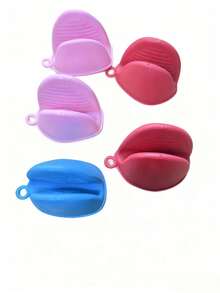 Random Silicone Oven Mitts, Heat Resistant, Suitable For Baking, Oven, Microwave, Silicone Pot Holders - Multicolor - View 3