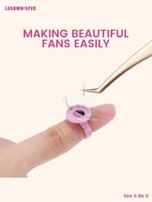 50/100/200/300/500个装睫毛胶水固定环 - 睫毛嫁接用品，加厚扇形杯