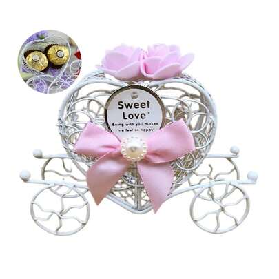 1pc Wedding Day Guest Gift Box, Creative Wedding Candy Box, Wedding Party Favor Box, European Style Sweet Love Table Decoration, Excellent Father's Day Mother's Day Easter Summer Gift For Parents Family Friends Boyfriend Girlfriend Wife Husband Excellent Gift, Suitable For Birthday Company Parties Decorations