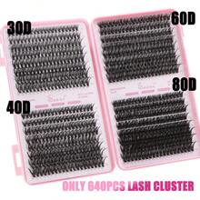 Bộ 2560 sợi/bộ, bộ 640 sợi/bộ mi giả đơn, bộ mi giả đơn hỗn hợp 9-16mm, bao gồm keo dán mi, chất làm kín, nhíp mi, mi giả thân thiện với người mới bắt đầu, bộ mi giả đơn dung lượng lớn, bộ dụng cụ nối mi, thích hợp cho đi làm hàng ngày hoặc tự thiết kế trang điểm mi trong các dịp lễ, mi giả chùm, mi giả, bộ mi giả - màu đen - Xem 12