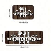 1pc SoftTouch Graphic Kitchen Mat - Hallway Carpet With Stain-Resistant, Waterproof And Machine Washable Design, Soft & Comfortable Carpet For Living Room, Bedroom, Kitchen, Easy To Clean And Maintain - Multicolor - View 5