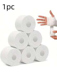 5pcs/1pc White Cotton Protective Tape, Serrated Sports Bandage, Non-Irritating Muscle & Joint Protective Tape, Finger Tape For Climbing, Breathable & Durable Injury Protection & Recovery Wrap For Basketball, Football, Flexible Support Material, Comfortable Fit, Sports Training Accessory, Basketball Auxiliary Supplies - White - View 15