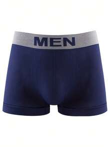 10PCS Men's Solid Color Letter Printed Stretch Boxer Briefs, Random Color, Comfortable Quick-Drying Breathable Underpants, Daily Wear Sexy Stretch Men's Underwear - 10 CÁI - Màu sắc hỗn hợp ngẫu nhiên - Xem 4