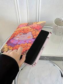 1 Rotating Acrylic Bookshelf, Equipped With A 360° Rotating Stand, Made Of Acrylic Material, With A Built-In Pen Slot, Compatible With Ipad Mini 6/Mini 7/9.7/10.2/10.5/Air 4/5, 10.9, Pro 11 Inch. Also Compatible With Samsung Galaxy /Honor /Redmi . Can Be Used As A Holiday Gift. - Pink - View 6