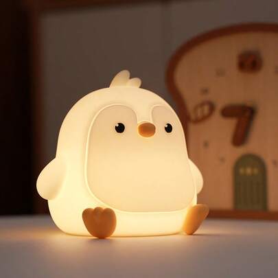 7-Color Touch Sensor Children's Night Light, With Timer Function, 100% Silicone Material Kids Lamp, Suitable For Children And Girls Gift