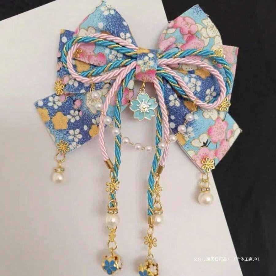 Hair Clips - Pink Plum Blossoms - View 1