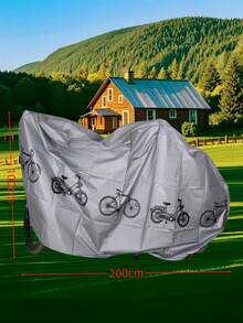 1pc Bicycle Cover, Mountain Bike UV Protection Waterproof Dustproof Cover, Rain Coat, Motorcycle Applicable, All Season, Random Color Delivery, Waterproof UV Protection, Anti-Snow, With Lock Hole Anti-Theft, With Buckle Anti-Wind, All-Weather Bicycle Storage Bag, Suitable For Mountain Bike And City Bicycle - Multicolor - View 4