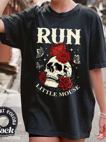 Run Little Mouse Co Mfort Co Lors Shirt, Haunting Adeline Shirt, Dark Romance Merch, Smut Reader, Book - màu đen - Xem 1