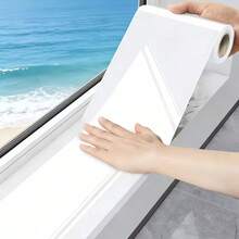 1pc 10m/393.7inch White Self-Adhesive Wall And Floor Sticker - Non-Slip, Reusable Wallpaper For Stairs, Window Sills, Floors, Kitchen, Countertops, Cabinets | Easy Installation, Reusable Wallpaper | Modern Wall Decor | Glossy Finish - Multicolor - View 2