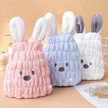 Girls' Super Absorbent Quick-Dry Hair Towel Wrap Boys' Thickened Bathing Cap Cute Baby Hair Drying Turban