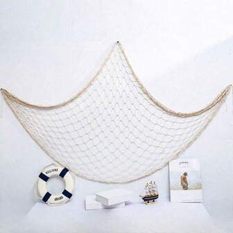 Fisknät Väggbonader Ornament Studio Rekvisita Rum Heminredning Medelhavet Hav Klistermärken Marin Över Trädgården Hantverk Nautisk