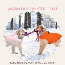 Vest Style Dog Jacket - Thermal Lined Dog Snow Jacket, Adjustable Reflective Winter Warm Coat - Pink - View 7