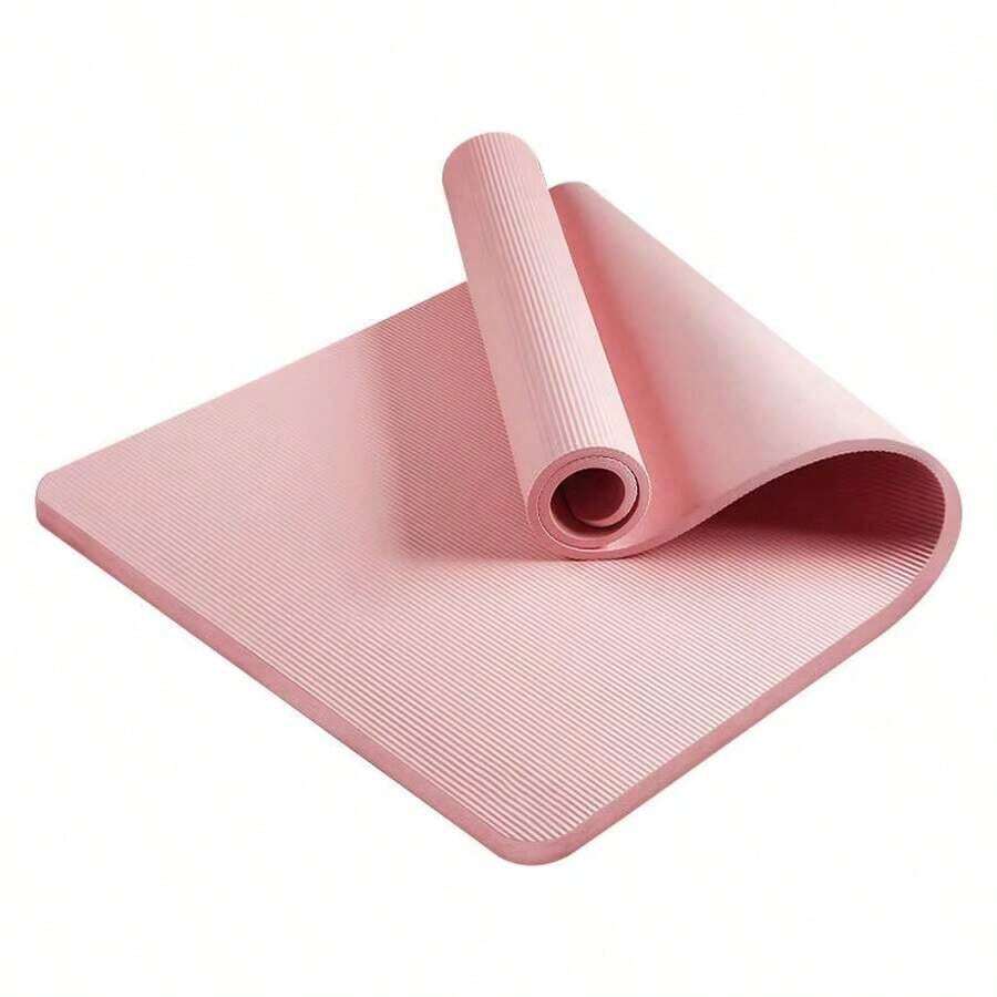 Yoga Pilates Fitness  8mm Thicknes Non Slip Yoga Cushion Travel Fitness Exercise Pad Women Home Gym Floor Workout - 粉色 - 查看 1