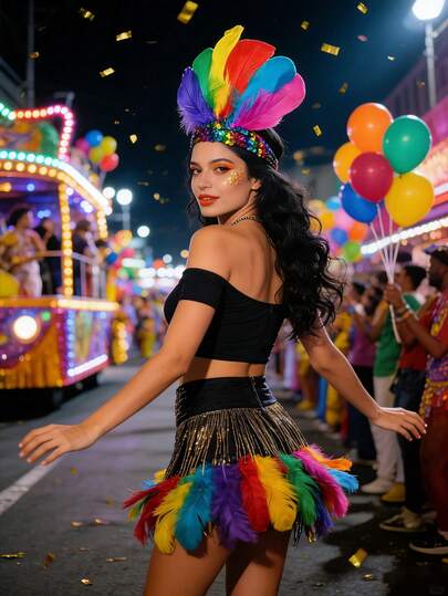 1 pieza de accesorio para el cabello de mujer, tocado de plumas con lentejuelas, diadema adecuada para maquillaje de boda, fiesta de baile, actuación, disfraz de San Valentín, disfraz de carnaval, disfraz de San Patricio.