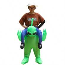 Adult Alien Inflatable Clothing Cycling Style Festival COS Performance Special 150-190CM Compatible With Built In Fan Science Fiction Playful Stage Performance Atmosphere Dress Up Complete Set