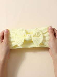 5PCS Summer Candy Color Nylon Bow Baby Headbands, Soft Skin-Friendly Cute Princess Hair Accessories, Suitable For Daily Use In All Seasons - 彩色 - 查看 7
