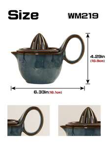 1pc Ceramic Manual Juicer, Stylish & Practical, Suitable For Home/Cafe Fruit & Vegetable, Lemon, Baby Food Juicing - Multicolor - View 2