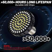 1个1157 LED转向灯，81颗LED前后转向灯组合灯泡，2英寸子弹头外壳，4个熏黑镜片，兼容哈雷戴维森Sportster、Street Glide、Road Glide、Electra Glide和Dyna车型。