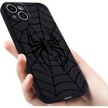 Spider Web Black Phone Case For  11 Black Cobweb Case Cover Liquid Silicone Soft Gel Rubber Matt Phone Cover With Microfiber Lining Protective Cover.Holiday Phone Accessories. 14 Cases Phone Case 17 Pro Max Case 16 Pro Max Case Girlfriend Or Boyfriend Cover 17 Pro Max Cute Phone Cases Fundas Gifts For Women Pink Christmas - Halloween - 查看 11