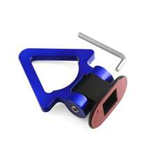 2 diseños de ganchos de remolque de estilo de coche, pegatina decorativa para coche, remolque delantero trasero, simulación de anillo de carreras, gancho de remolque de vehículo NWIK - redondo dorado - Ver 16