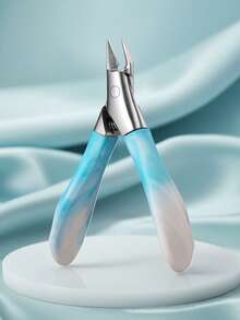 Upgraded Stainless Steel Ingrown Toenail Nipper, Gradient Color Nail Clipper, Durable Slanted Tip Nail Scissors, Foot Care Tool (Random Gradient Color)