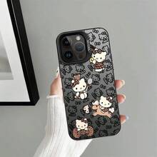 Soft Shell Phone Case For 17 14 15 16 Plus 11 12 13 Pro Max  Sanrio Leopard Print Hello Kitty - Mix04 - View 2