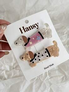 2pcs Cute Cat Animal Hair Clips, Adorable Fun Hair Accessories For Women, Suitable For Daily Wear, Gatherings With Friends,Hair Slide,Claw Clips - Multicolor - View 2