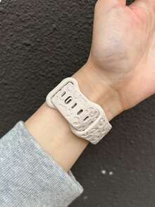 Huastonband 適用於 49mm、45mm、44mm、42mm、41mm、40mm、38mm、46mm，星光豹紋雕刻獵豹圖案防水運動矽膠腕帶，相容於 Series 11、10、9、8、7、6、5、4、3、2、1、SE，適合 ，女士黑色夏季海灘配件，父親節、教師節、度假季、畢業季禮物 - 星光色 - 查看 9