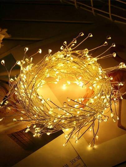1PC Hot-Selling String Fireworks Lights, LED Fireworks Lights, Valentine's Day Decorative Lights, Surprise Scene Decorations, Outdoor Courtyard And Lawn Decorations, Copper Wire LED Colored Lights, Suitable For Various Scenarios.