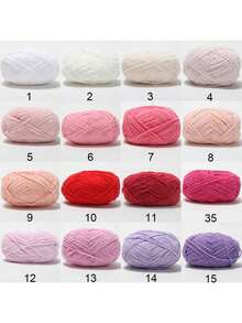 Matte Chenille Yarn, Doll Yarn, Handmade Crochet Knitting Material, Small Ice Stripe Yarn - 1PC - View 5