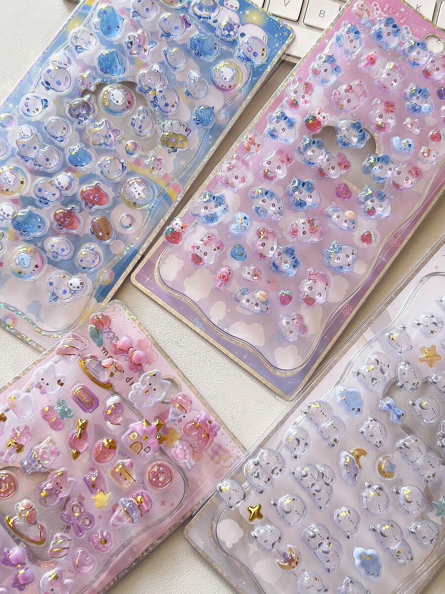 3D立体浮雕贴纸、金箔贴纸、钻石贴纸、手工可爱DIY装饰贴纸、精美3D立体动物贴纸