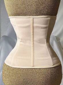 1pc Women's Fitness Training Dance Yoga Shapewear, Sports Waist Trainer Belt, Winter Hidden Daily Shaping Waist Cincher, Slim Minimalist Waist Belt, Mesh Breathable Fabric Spring - Apricot - View 4