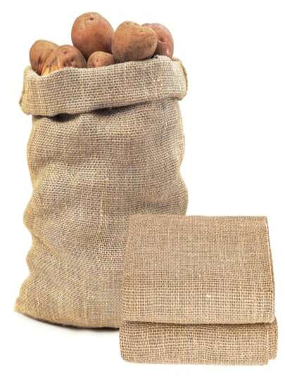 1pc Thick Burlap Bag - 18.5" X 27.5", High Density Natural Jute Bag, Suitable For Growing Plants, Potatoes, Potato Planting Bag, Potato Storage Bag, Multi-Purpose