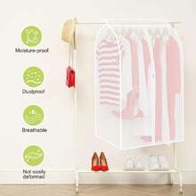 Protector De Ropa Colgante, Bolsas De Almacenamiento El Armario Colgante Impermeable a Prueba De Polvo Translúcida Con Cremallera, Protector De Ropa Para Closet, 60x60x120 Cm,37365522 - Multicolor - Ver 2