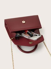 Bolso de mano con patrón de litchi a la moda, elegante bolso de negocios para damas, adecuado para chicas de fiesta, estudiantes universitarias, novias, se puede combinar con vestidos de fiesta, vestidos de novia, vestidos de cóctel, faldas ajustadas, ideal para bodas, reuniones, banquetes, fiestas, bailes, y el mejor regalo para mujeres - Burdeos - Ver 7