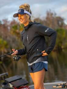 Women's Outdoor Sports Sun Protection Jacket, Loose, Ultra-Light, Breathable, Anti-UV, Suitable For Hiking, Fishing, Jogging - Black - View 4