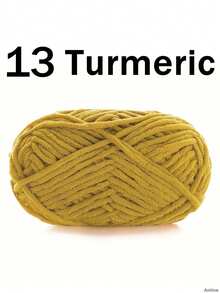 1/2包天鹅绒柔软纱线，50克/包，60米/包，手工DIY编织中等粗细纱线，冰棒色纱线，粗涤纶柔软编织纱线，适合DIY工艺品，适合编织围巾、帽子、鞋子、包包、靠垫、玩偶、毯子、拖鞋、手工钩编项目等等。 - 彩色 - 查看 26