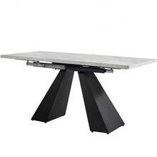 Dining Tables - White + MDF+Metal - View 9