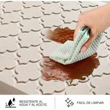 &Kisfam Juego de 2 Tapete para Cocina Antifatiga y Acolchonados con Base Antideslizante Estriada Alfombras Impermeables y Ergonómicas para Estar de Pie Tapete Baño 44x75cm + 44x150cm Beige - Beis - Ver 3
