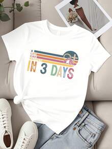 Women Easter T Shirt A Lot Can Happen In 3 Days Religious Cross And Crown Of Thorns Design Vintage Stripe Pattern Christian Faith Statement Top - trắng - Xem 3