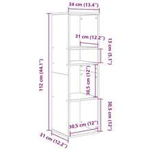 Larryhot Libreria Grigio Cemento 34x31x112 cm in Legno Multistrato, Facile da assemblare, dall'estetica elegante e raffinata, pratica per riporre gli oggetti, la scelta ideale per l'organizzazione e la decorazione domestica - Grigio - Visualizzare 8