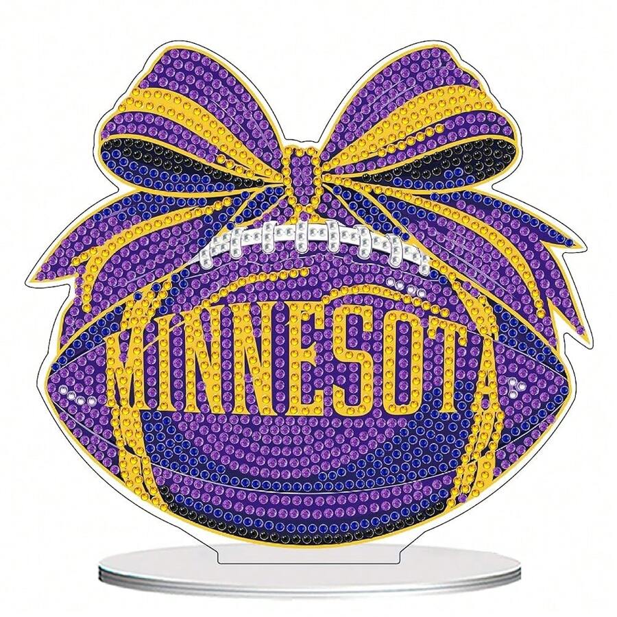 Fairyland JinWenn Decor For Home Diamonds Art Kit Decorations, Football Diamonds Painting Kit For Adult Tabletop Gift DIY 5D Diamonds Dots Minnesota Home Special Crystal Diamond 7.9x7.3 Inch - DP02553 - 查看 1