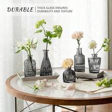 Bud Vase Set Of 12, Black Bud Vases In Bulk, Small Flower Vases For Centerpieces, Mini Vintage Vase For Rustic Wedding, Home,Table Decoration,12Pcs,Black - Black - 查看 5