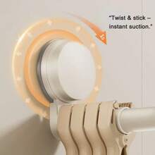 吸盘式阳台衣架收纳整理架，免钻孔，多功能壁挂式可伸缩衣架 - 均碼 - 查看 2