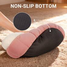 Sour Lemon Cat Bed Small Cat Bed Fluffy Washable Cat Bed Indoor Cat Cushion Brown Round Cat Basket With Non-Slip Base Cat Sleeping Place For Cats, Small Dogs, 45 X 45 X 16.5 Cm - 粉色 - 查看 6