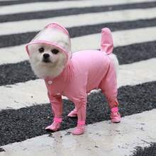 1pc Pet Cat Dog Waterproof Raincoat With Built-In Rain Boots, All-Season Pet Supplies - Multicolor - View 18